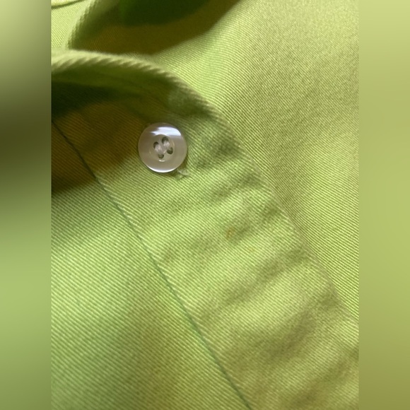 Denim & Co. Green Button Shacket Down Floral Accent Cottagecore 3/4 Sleeveā BB52 - Picture 2 of 8